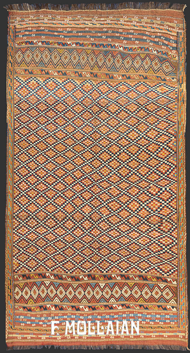 Bellissimo Antico Kilim Shahsavan Con Disegno Geometrico n°:16691881